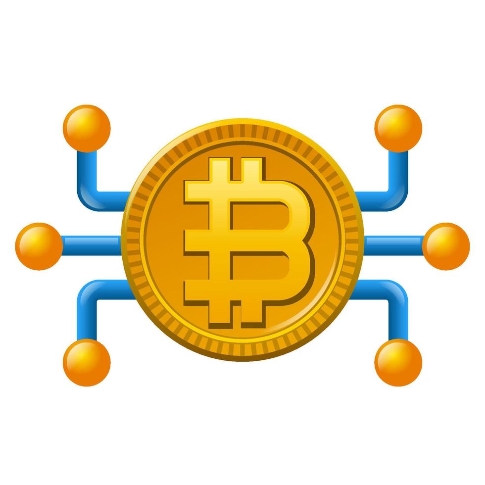 icono de bitcoin de criptomoneda vector