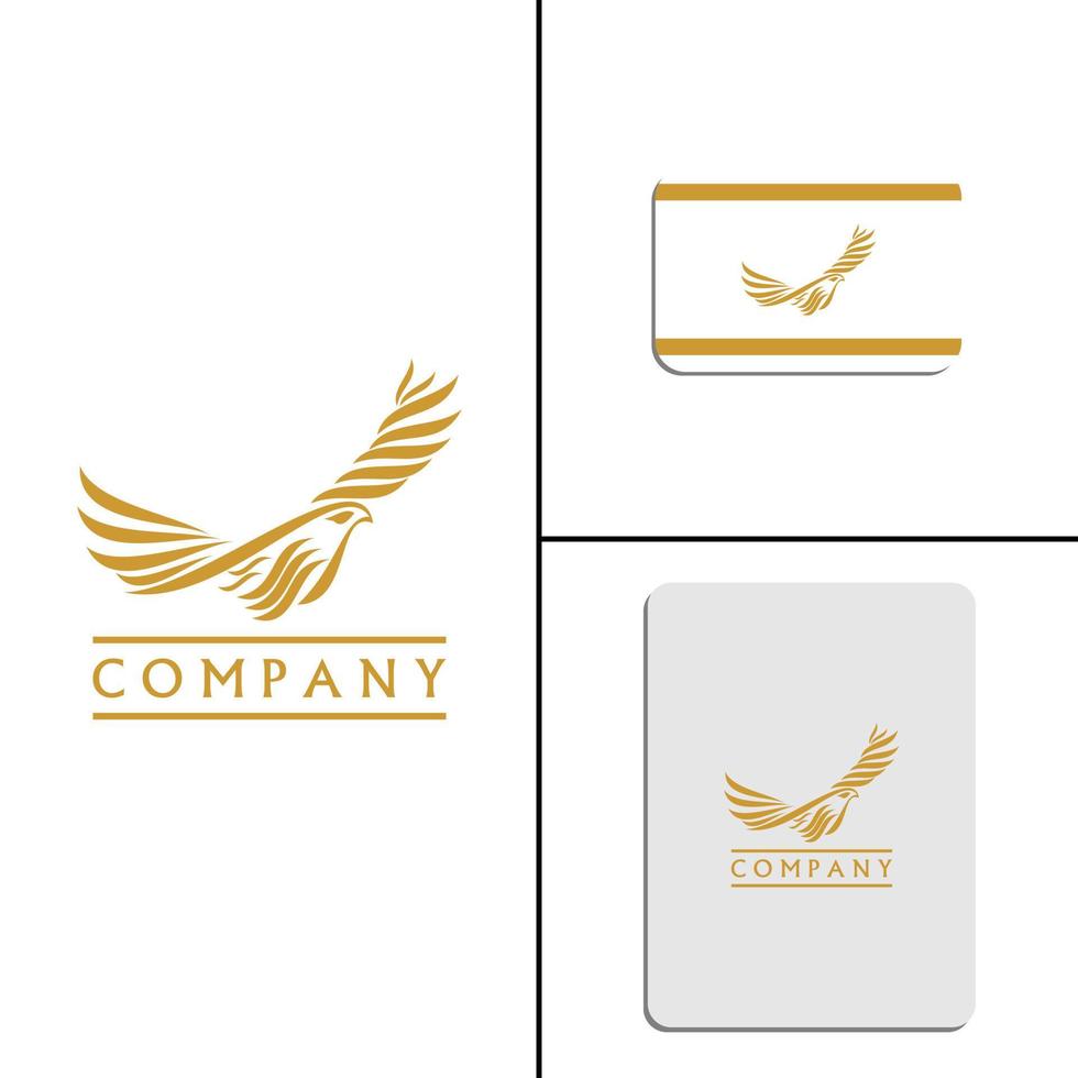 Golden eagle logo vector