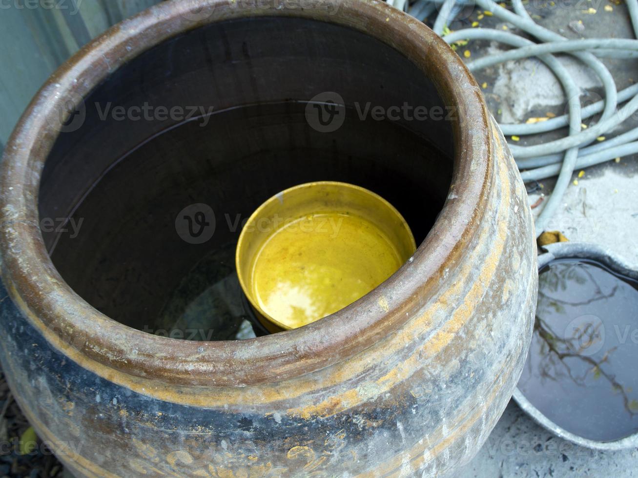 Plastic bowl float in Jar photo