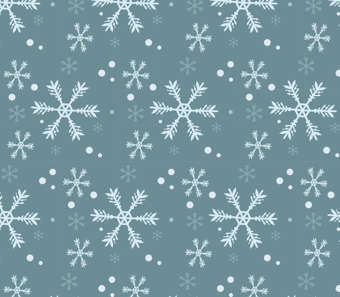 Snowflake seamless pattern vector