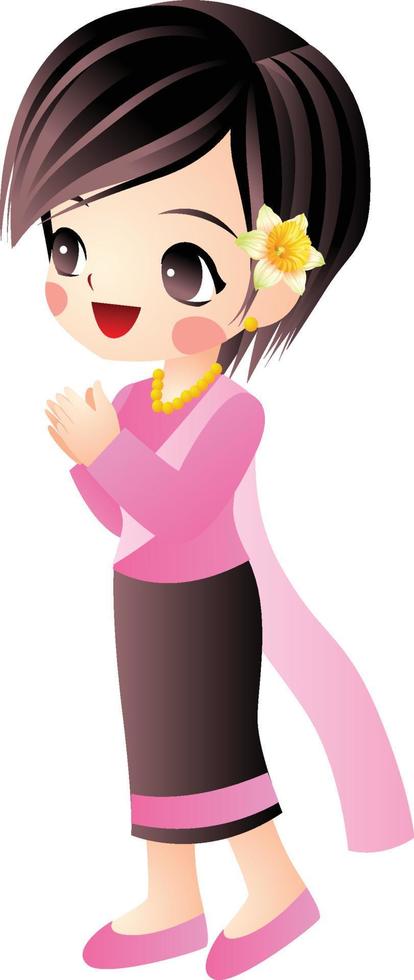 girl cartoon vector clipart cute kawaii