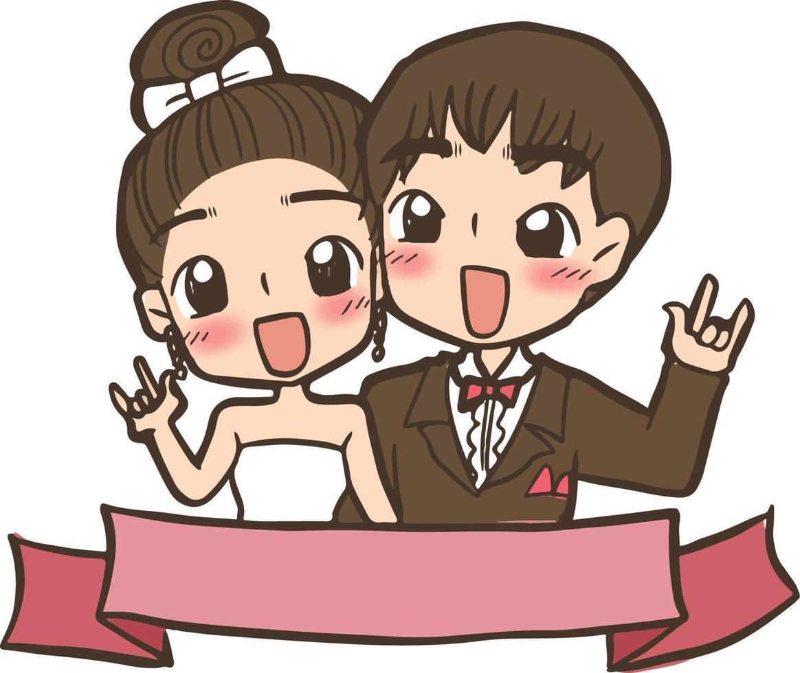 boda dibujos animados amor juntos clipart gratis lindo kawaii vector