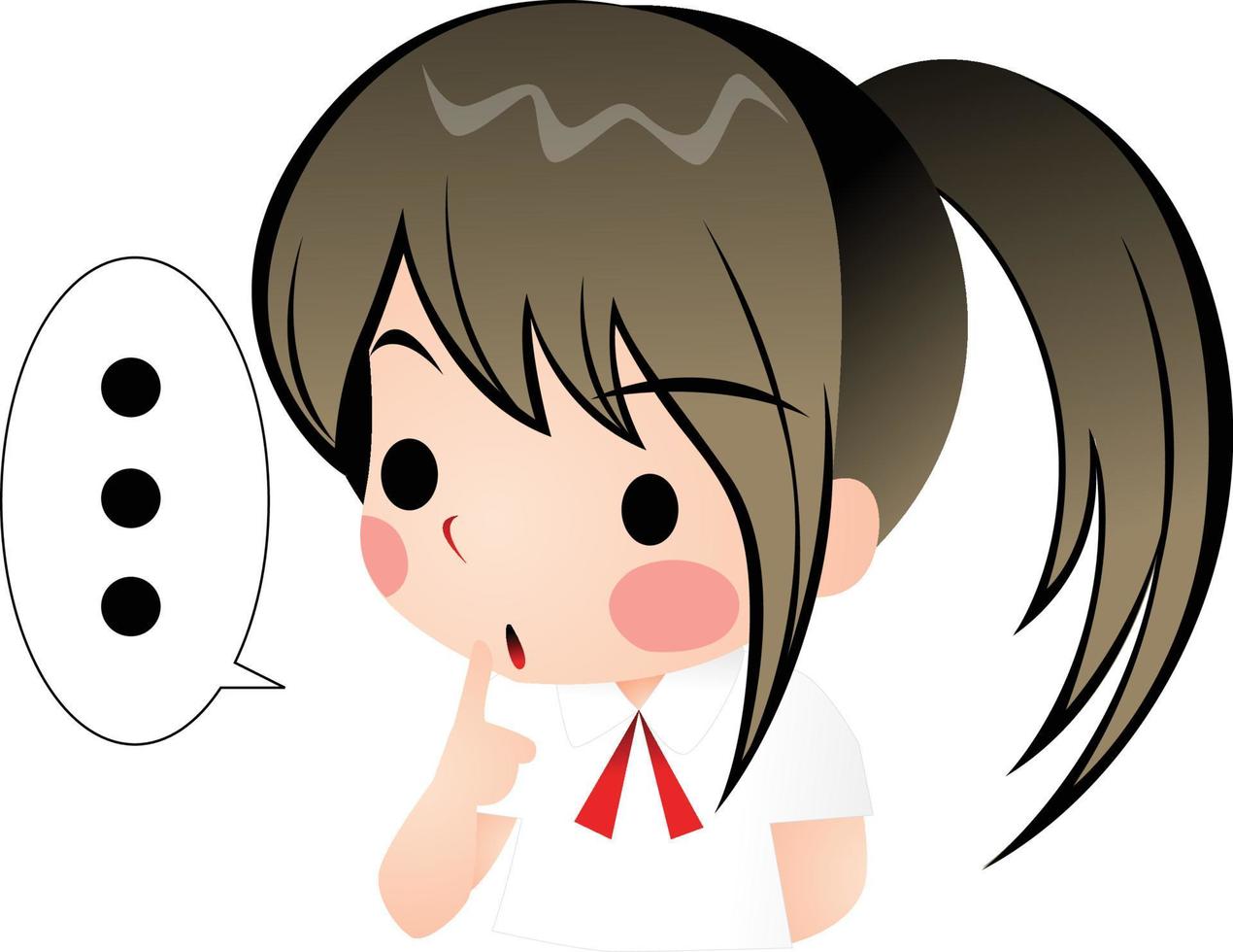 girl wonder cartoon vector clipart cute kawaii