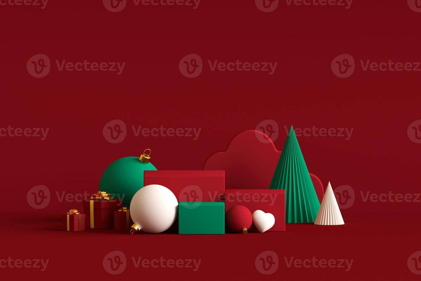 3D Render Abstract Winter Background, Christmas and new year background photo