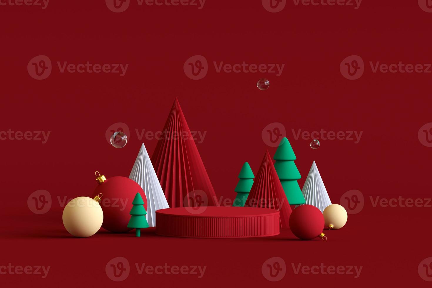 3D Render Abstract Winter Background, Christmas and new year background photo