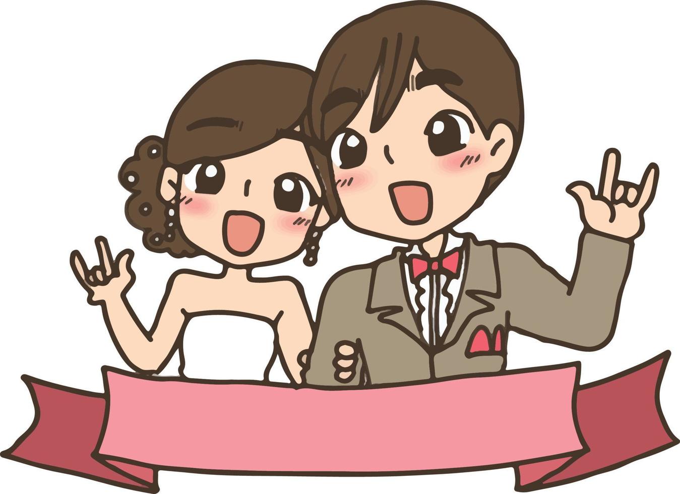 boda dibujos animados amor juntos clipart gratis lindo kawaii vector