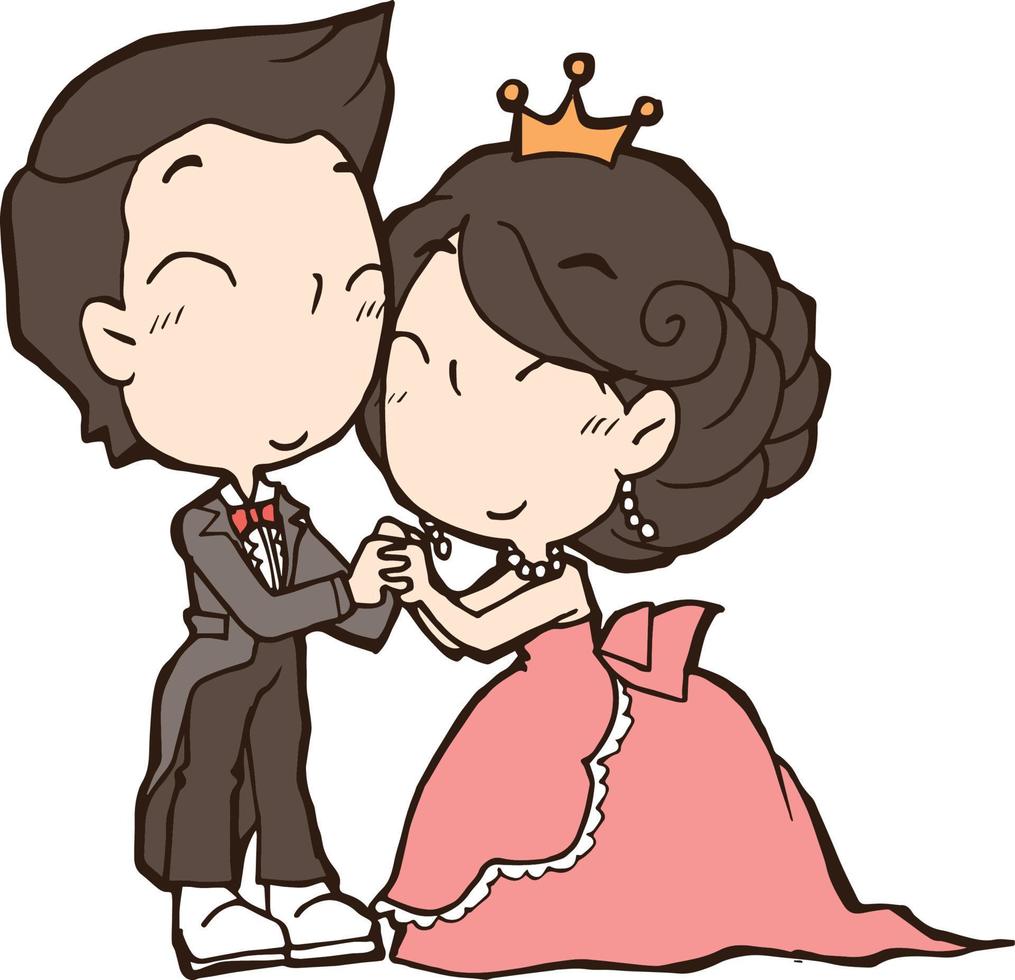 married couple together vector cartoon clipart