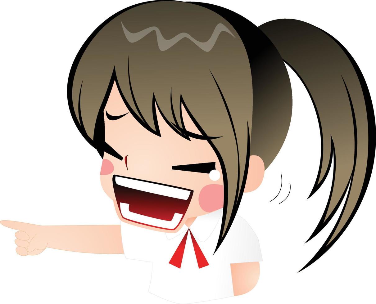 girl laughing cartoon vector clipart cute kawaii 4717399 Vector Art at  Vecteezy