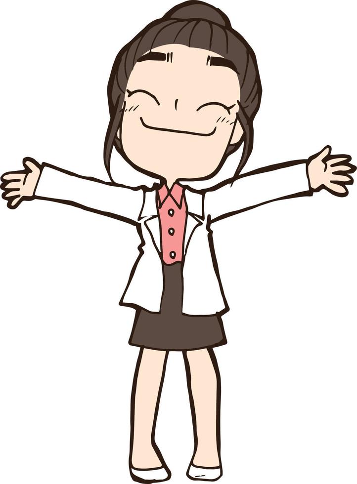 female doctor vector cartoon clipart