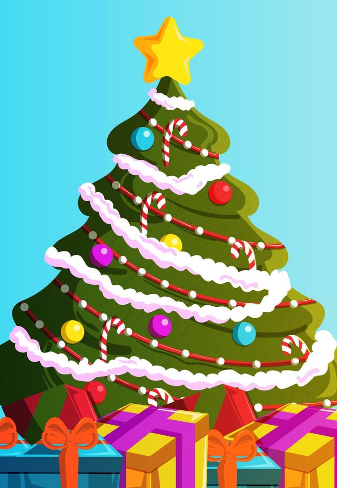 nice christmas tree vector