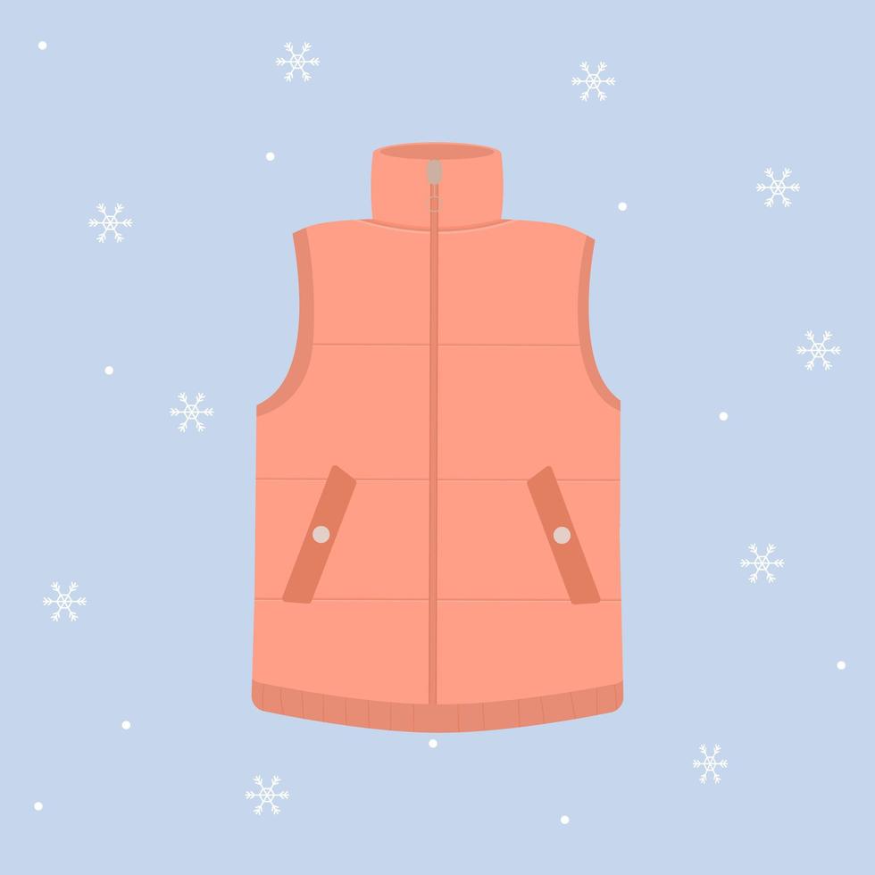 chaqueta de invierno. una chaqueta abrigada. ropa de invierno vector