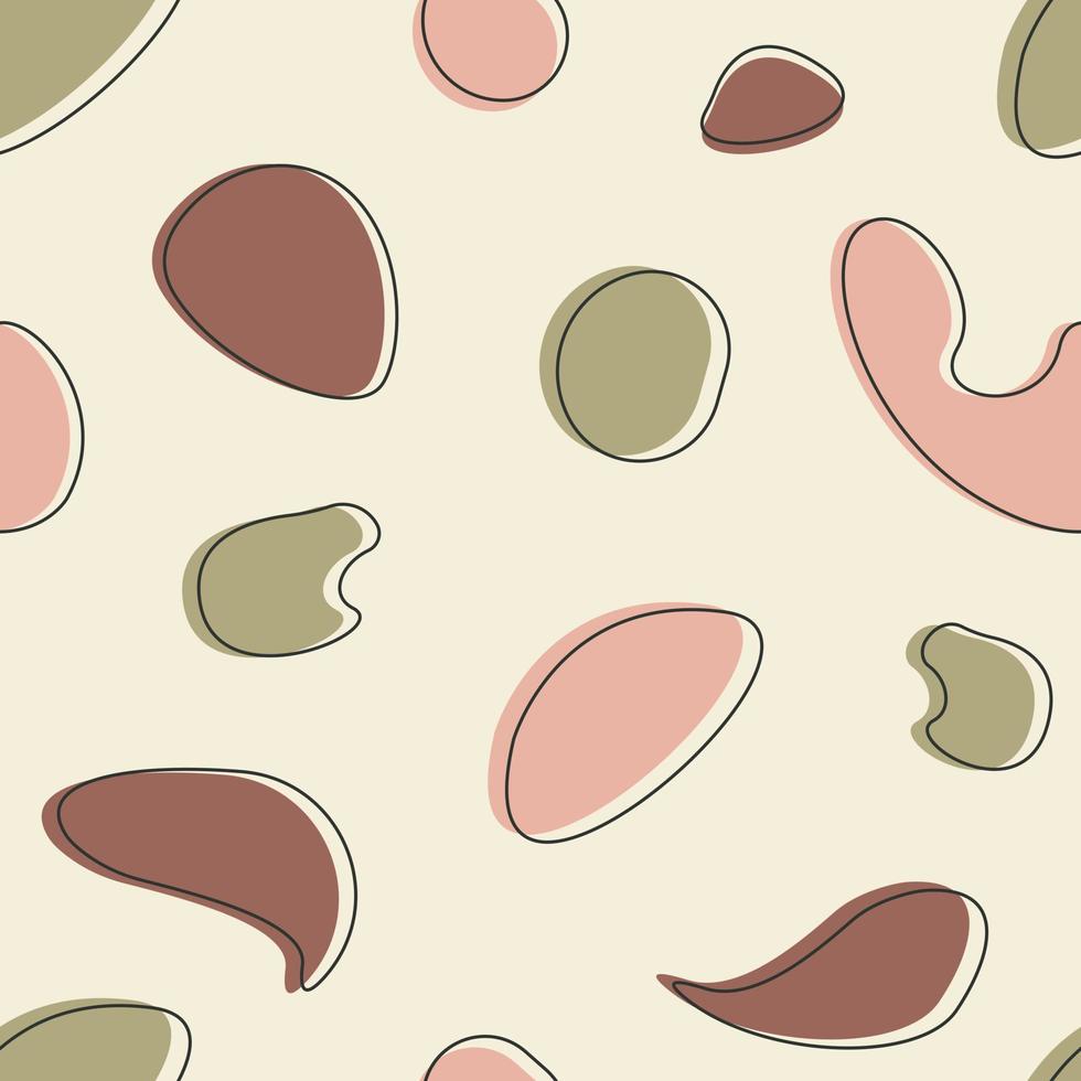 Seamless abstract pattern with different shapes. Minimalism style vector