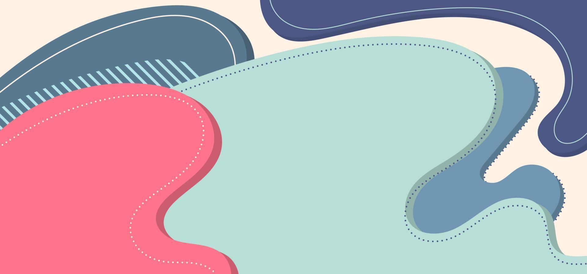 Abstract trendy organic shape composition amorphous forms vector