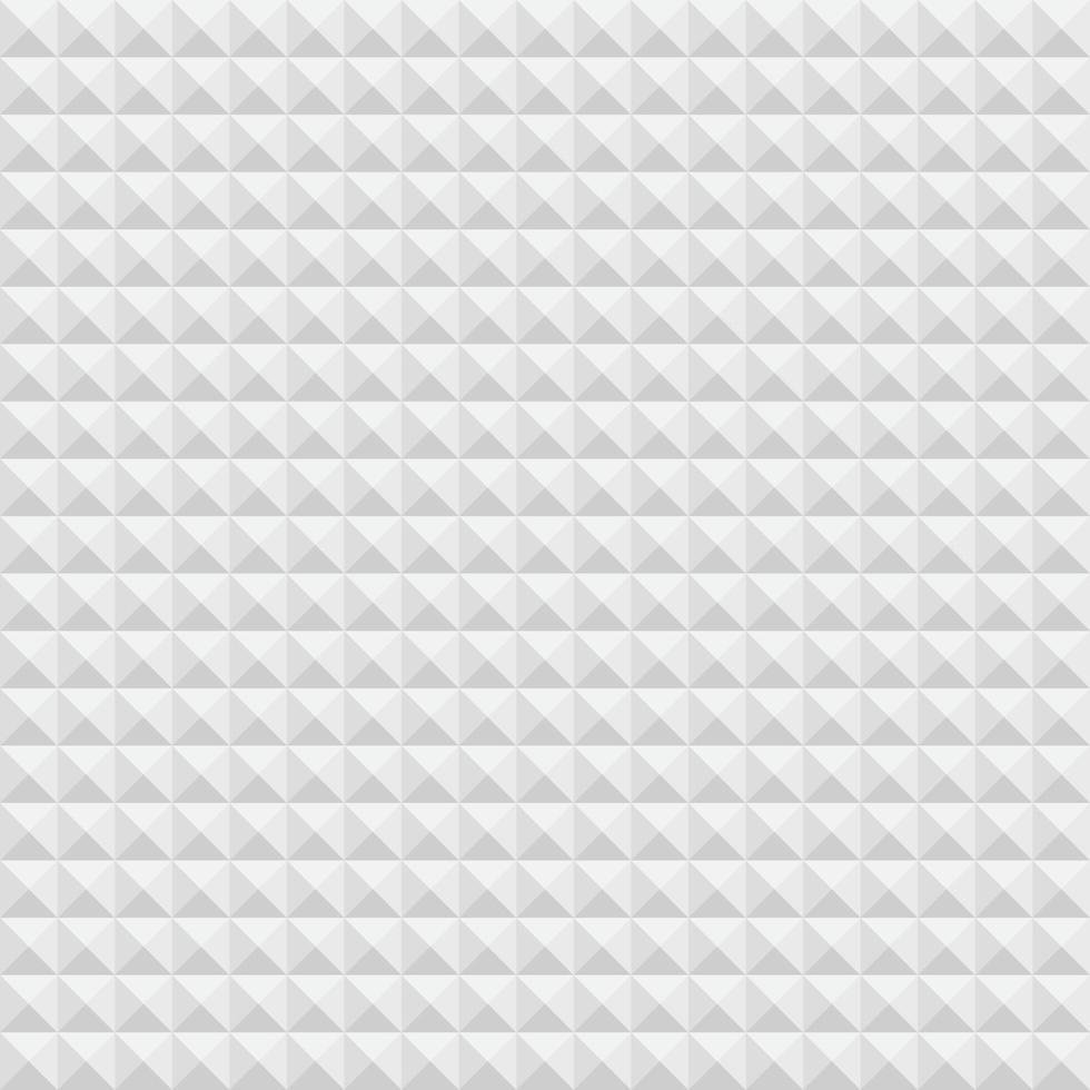 White pyramids pattern background and texture. Gray volumetric of a square. vector
