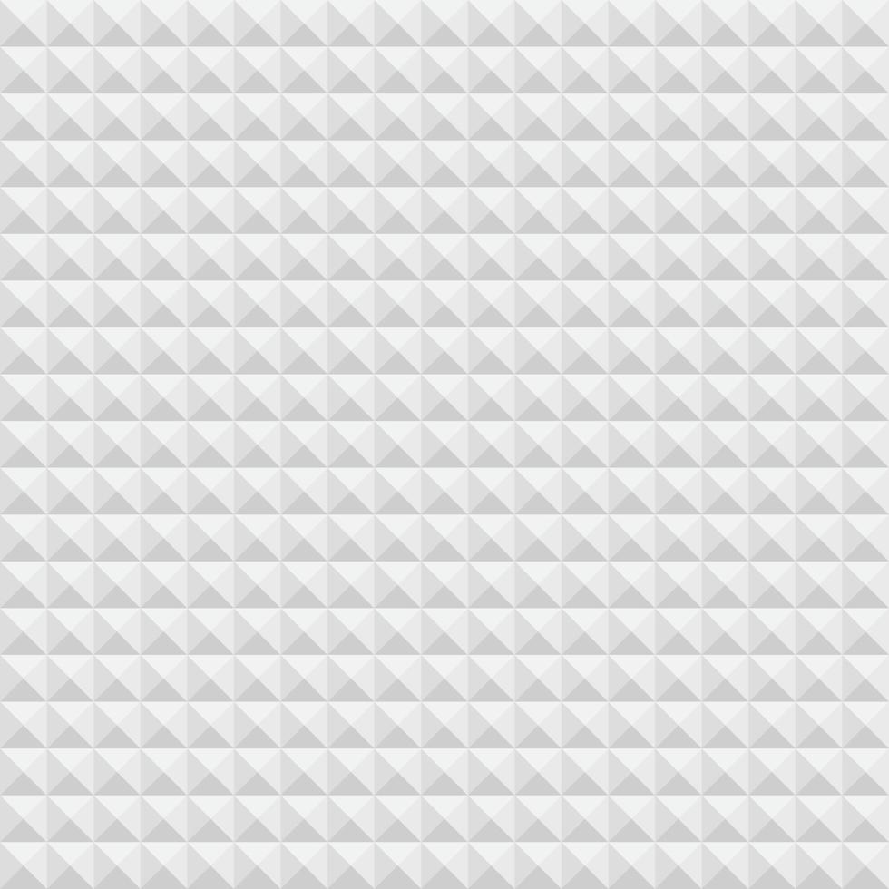 White pyramids pattern background and texture. Gray volumetric of a square. vector