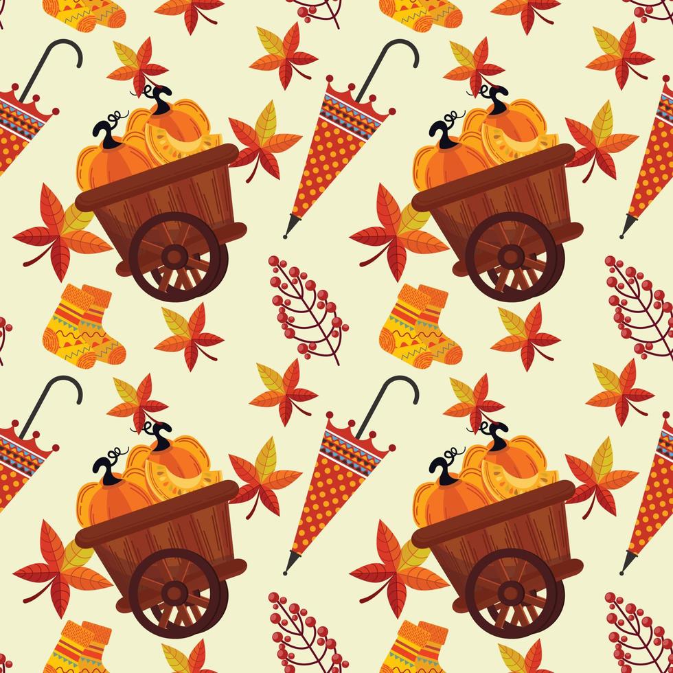 lovely autumn cute seamless vector design