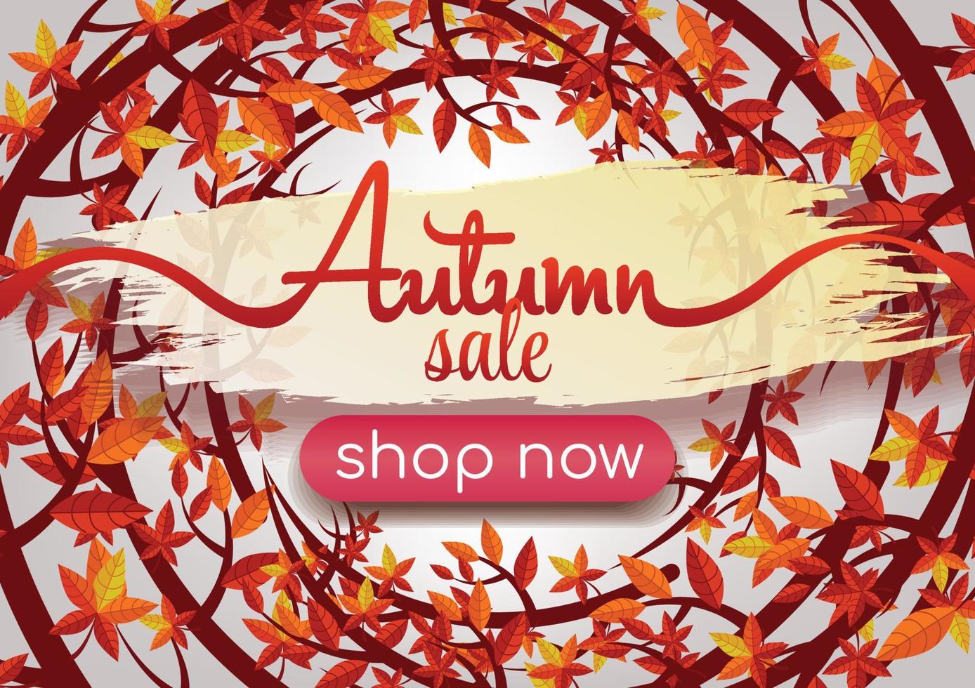 warm vibe autumn season background design vector