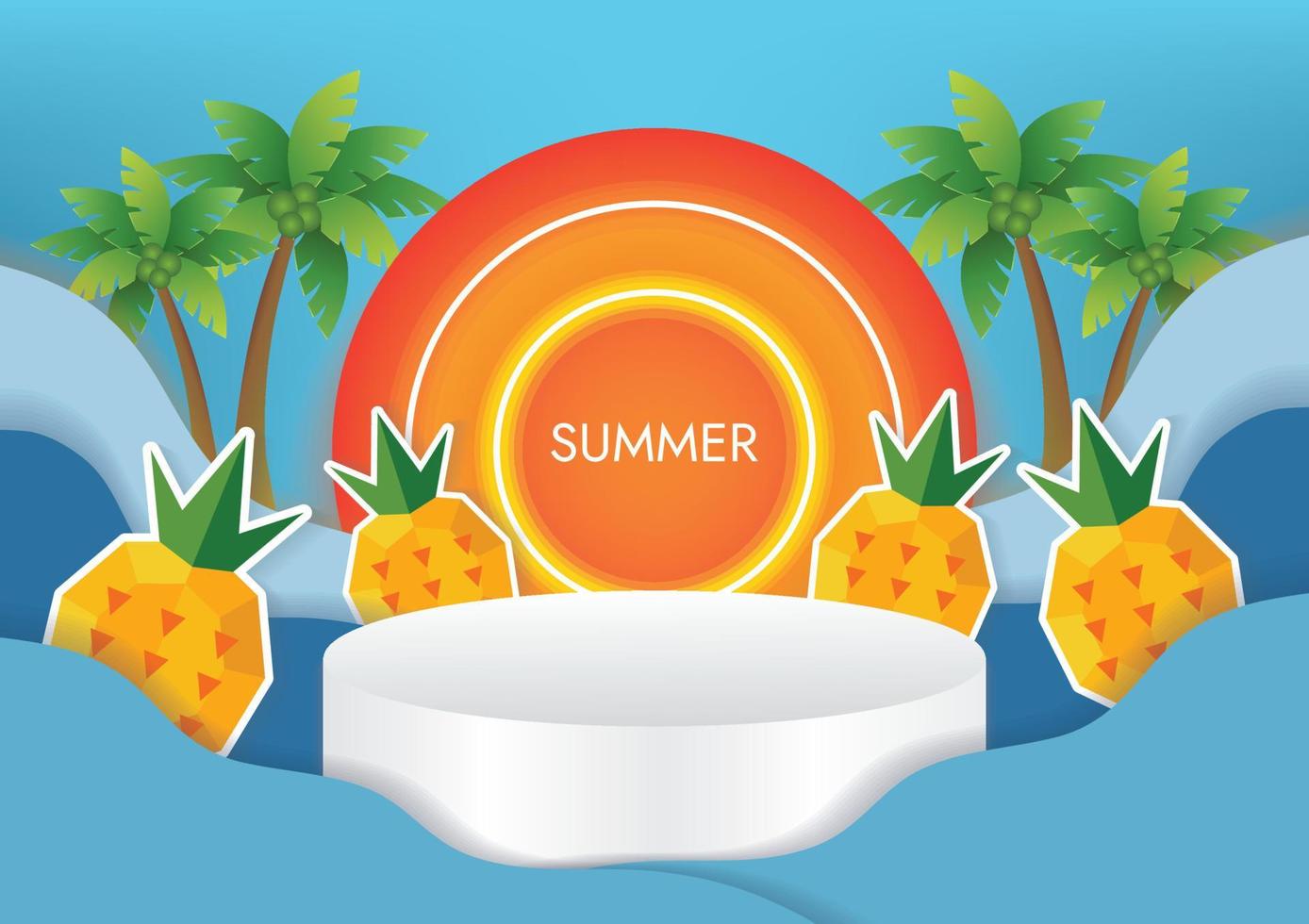 hello summer sale background vector