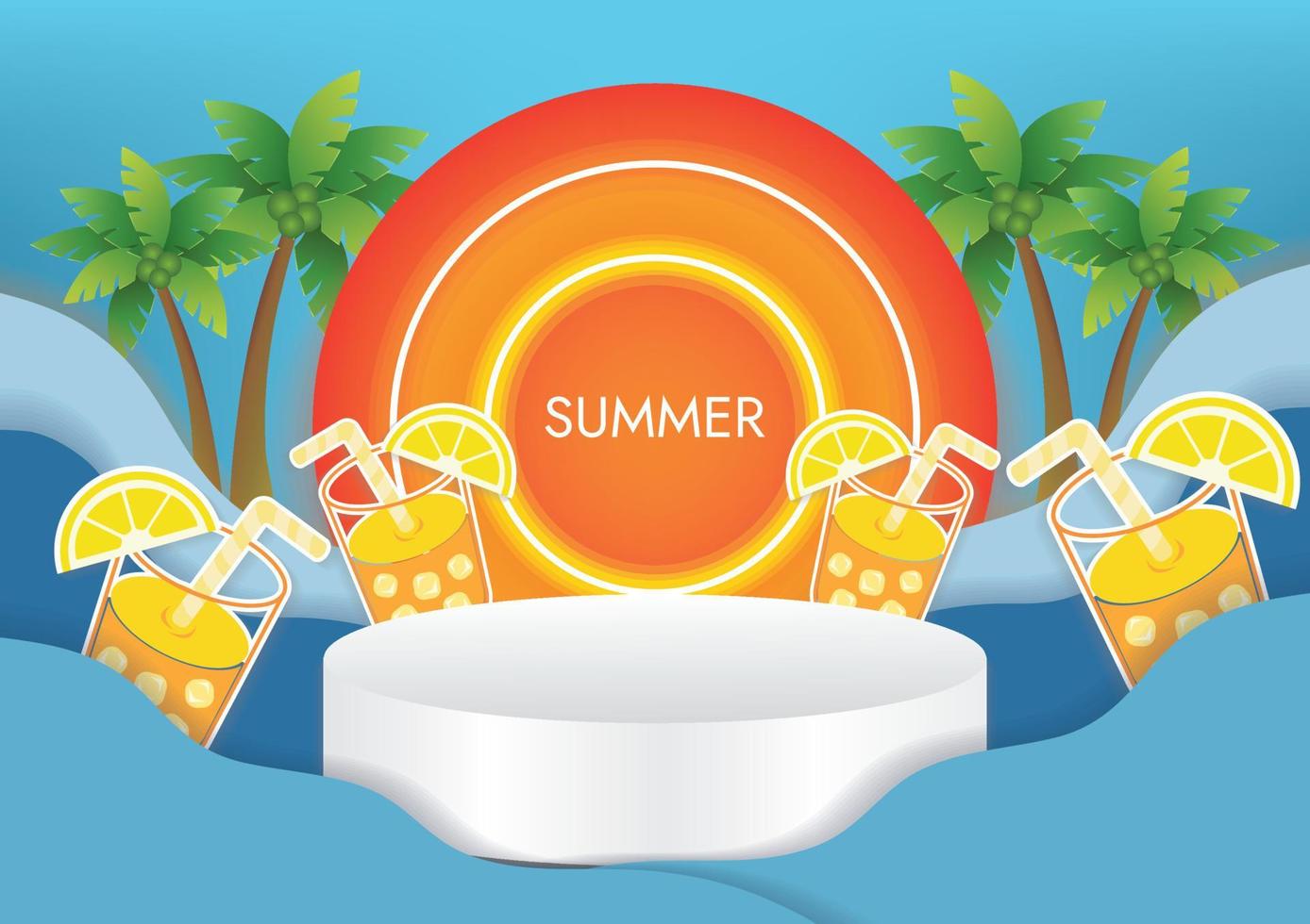 hello summer sale background hot season vector