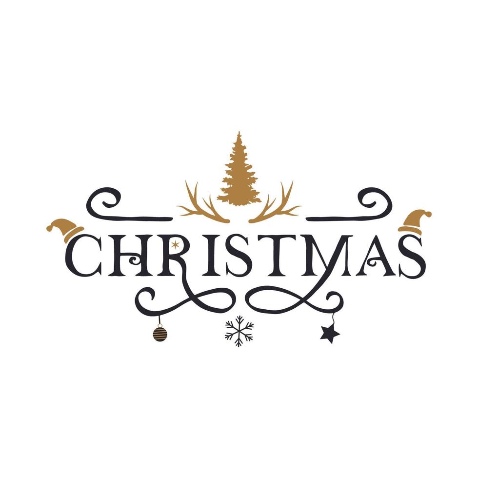 hand lettering christmas craft design vector. isolated design vector