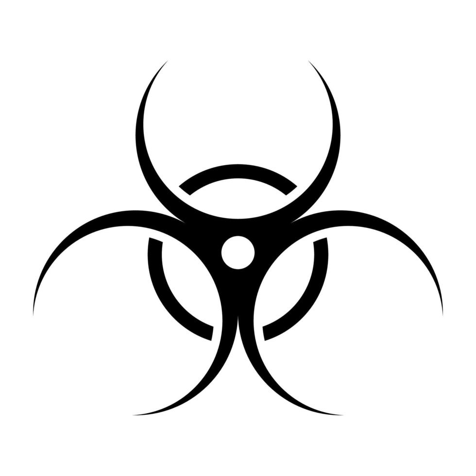 Diseño vectorial de icono de símbolo de virus peligroso vector