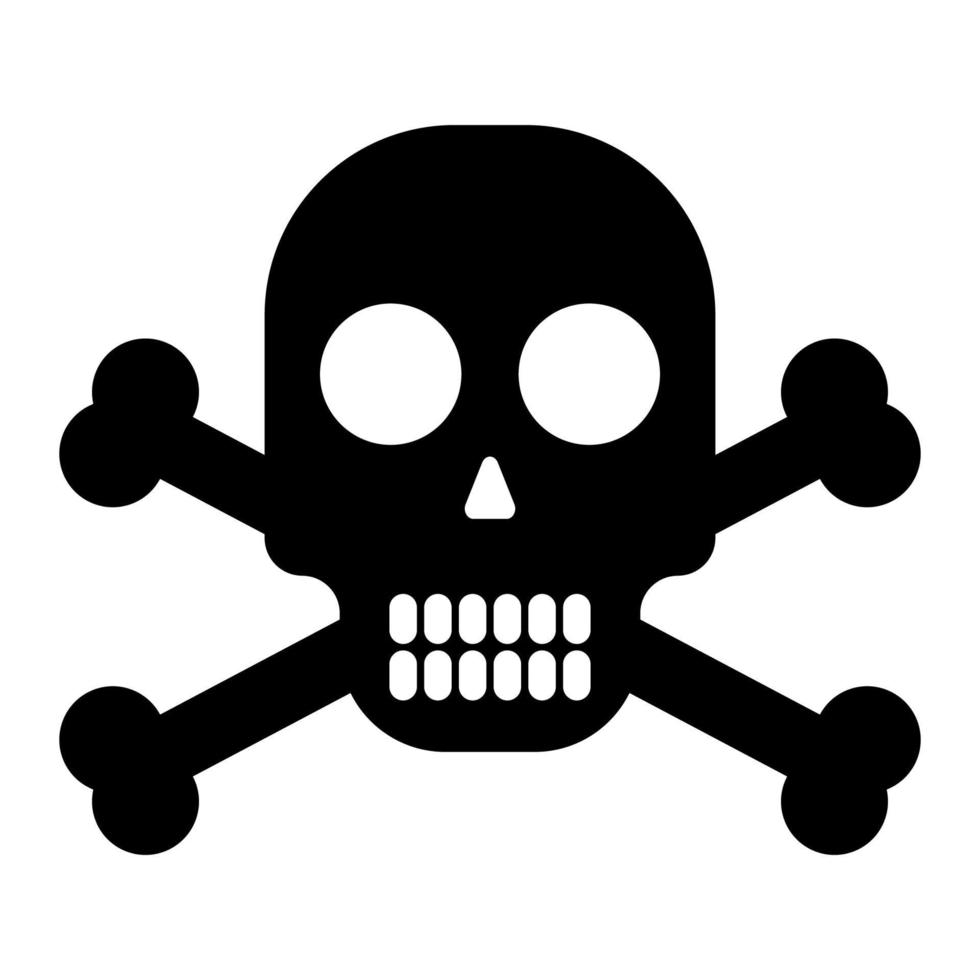 Vector design of dangerous skull symbol icon