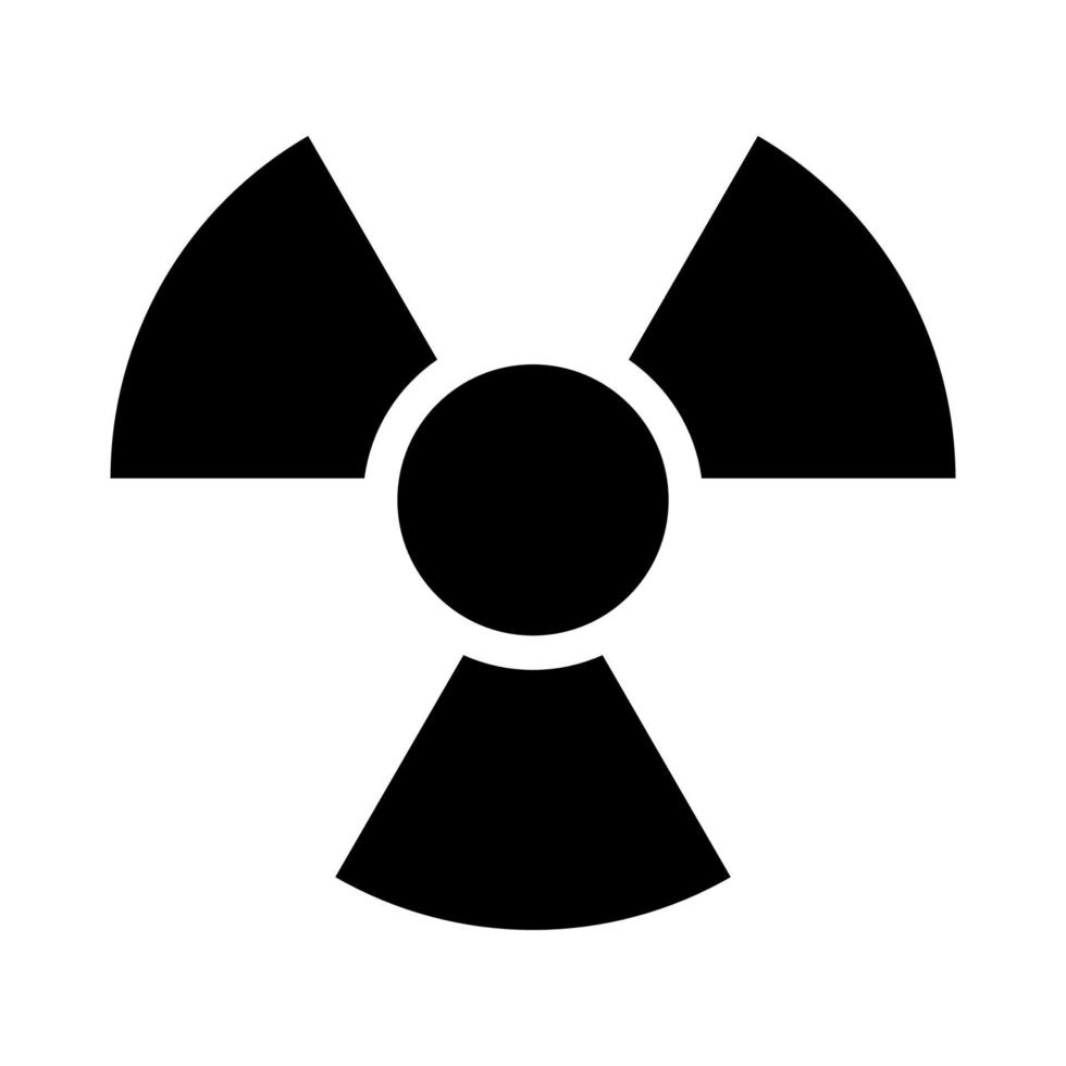 Vector design of dangerous radiation symbol icon