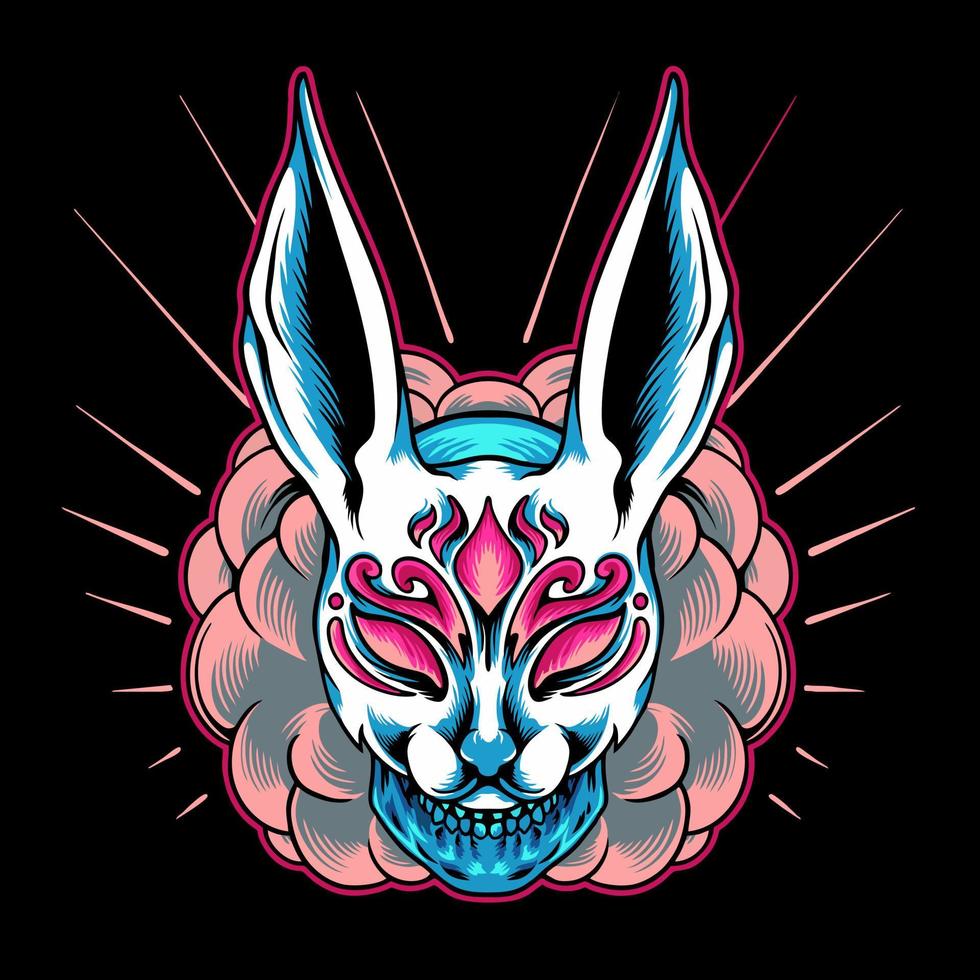 Skull Use Bunny Mask vector