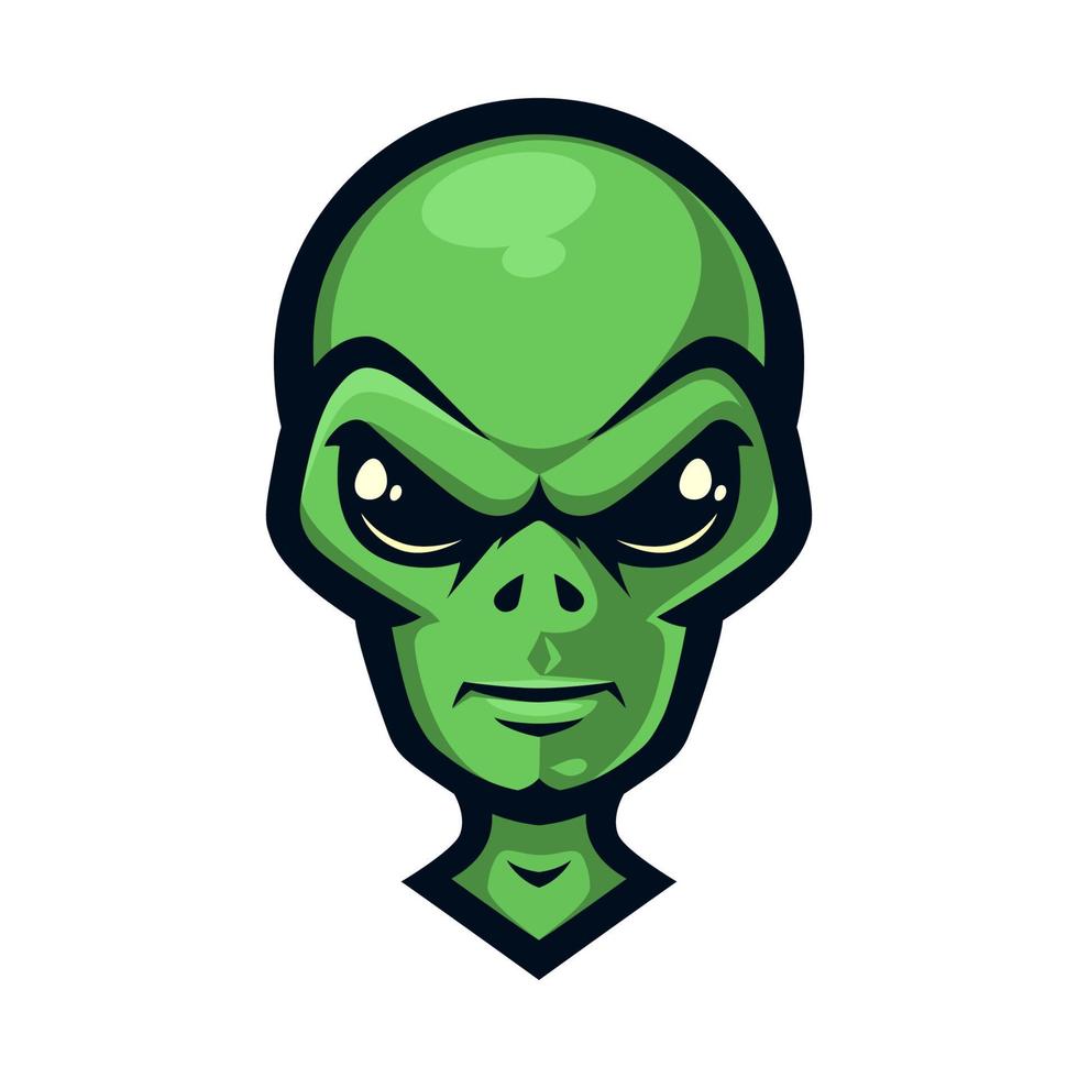logotipo profesional alienígena, mascota deportiva, ovni. logotipo de e-sport. vector