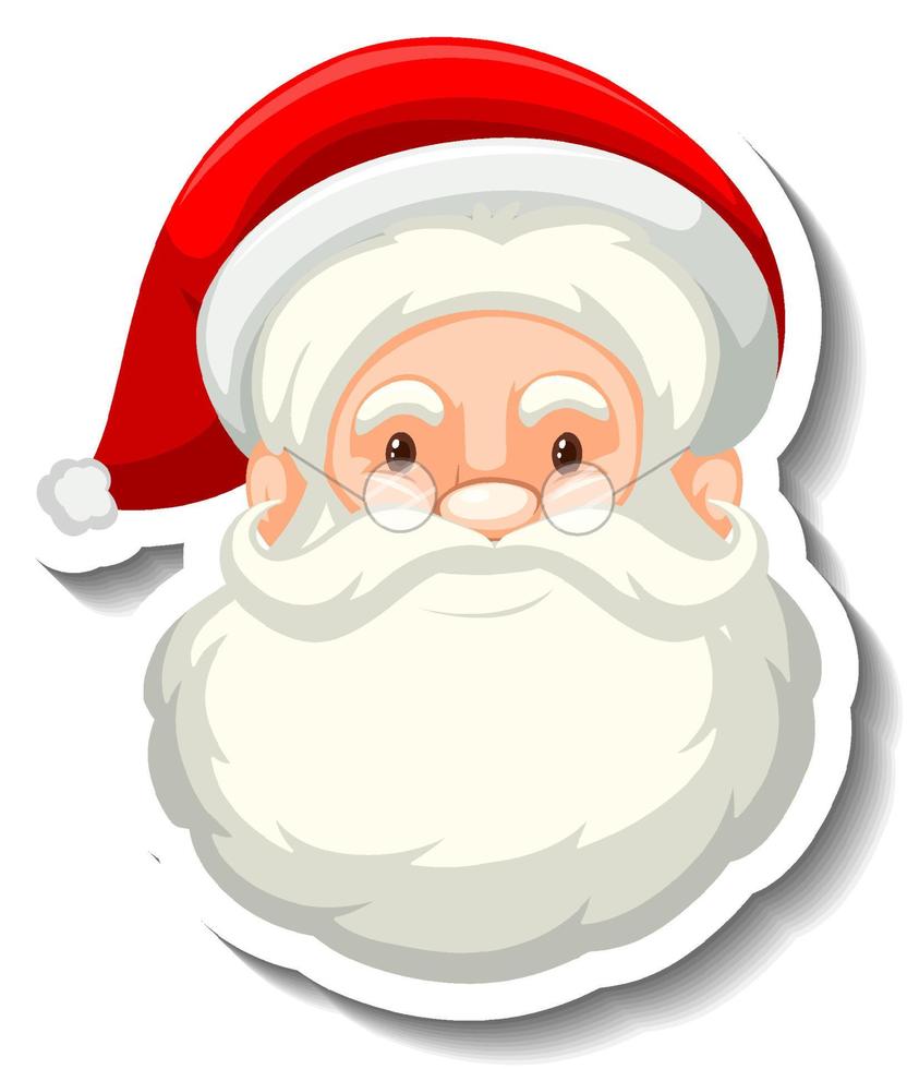 Face of Santa Claus on white background vector