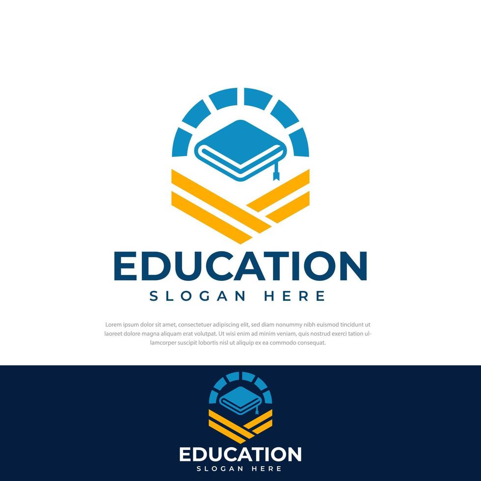 Educational Logo Design School book Vector illustration of education university, symbol, icon