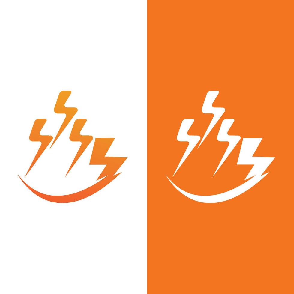 flash thunderbolt logo template vector