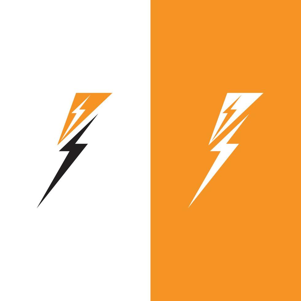 flash thunderbolt logo template vector