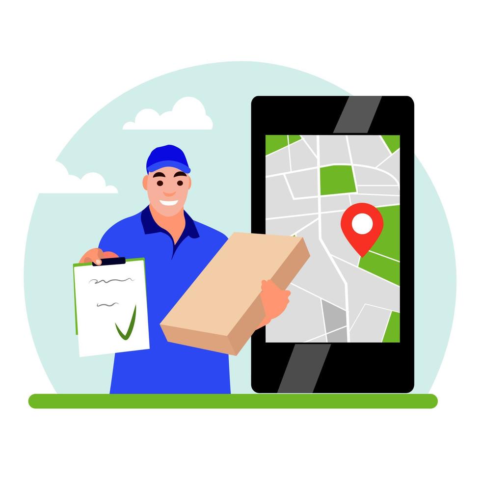 Delivery app concept 4719574 Vector Art at Vecteezy