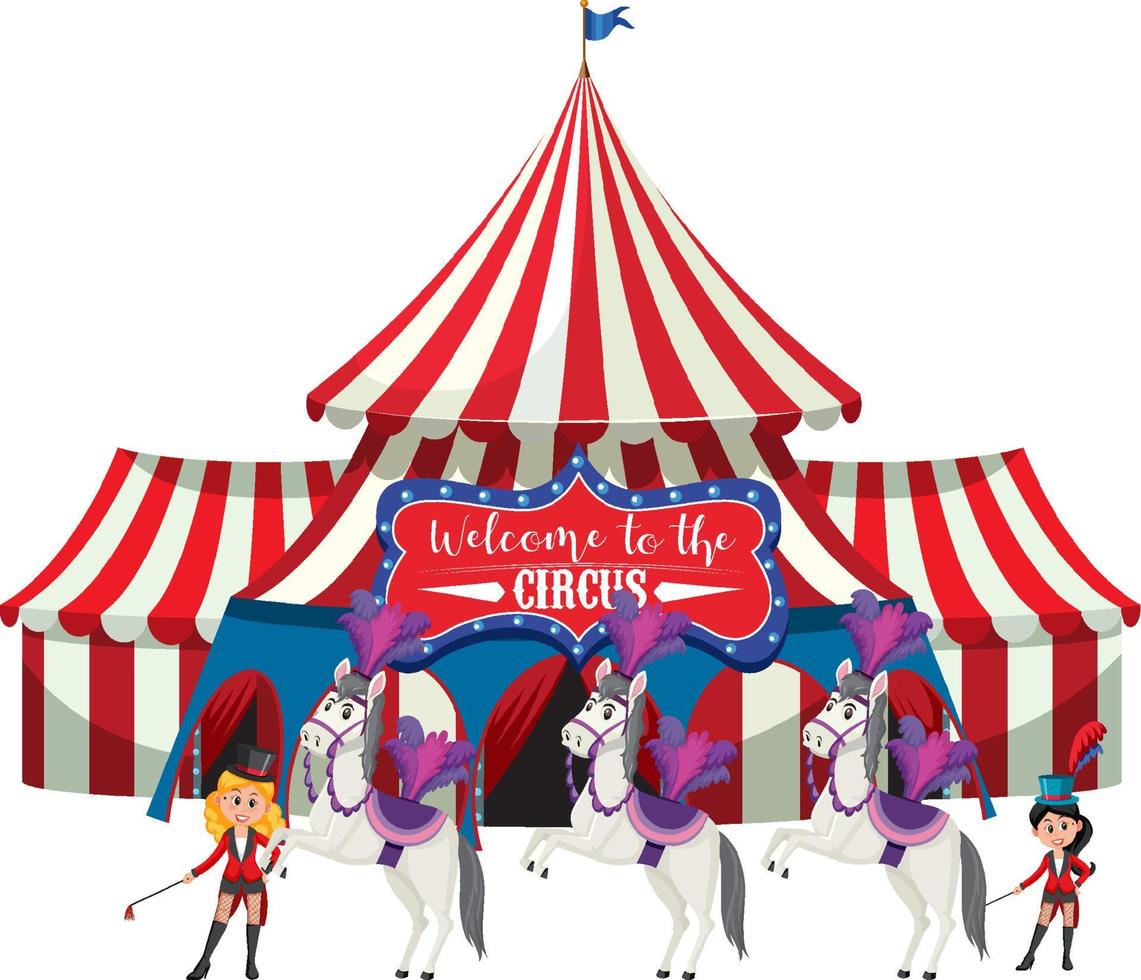 Circus dome on white background vector