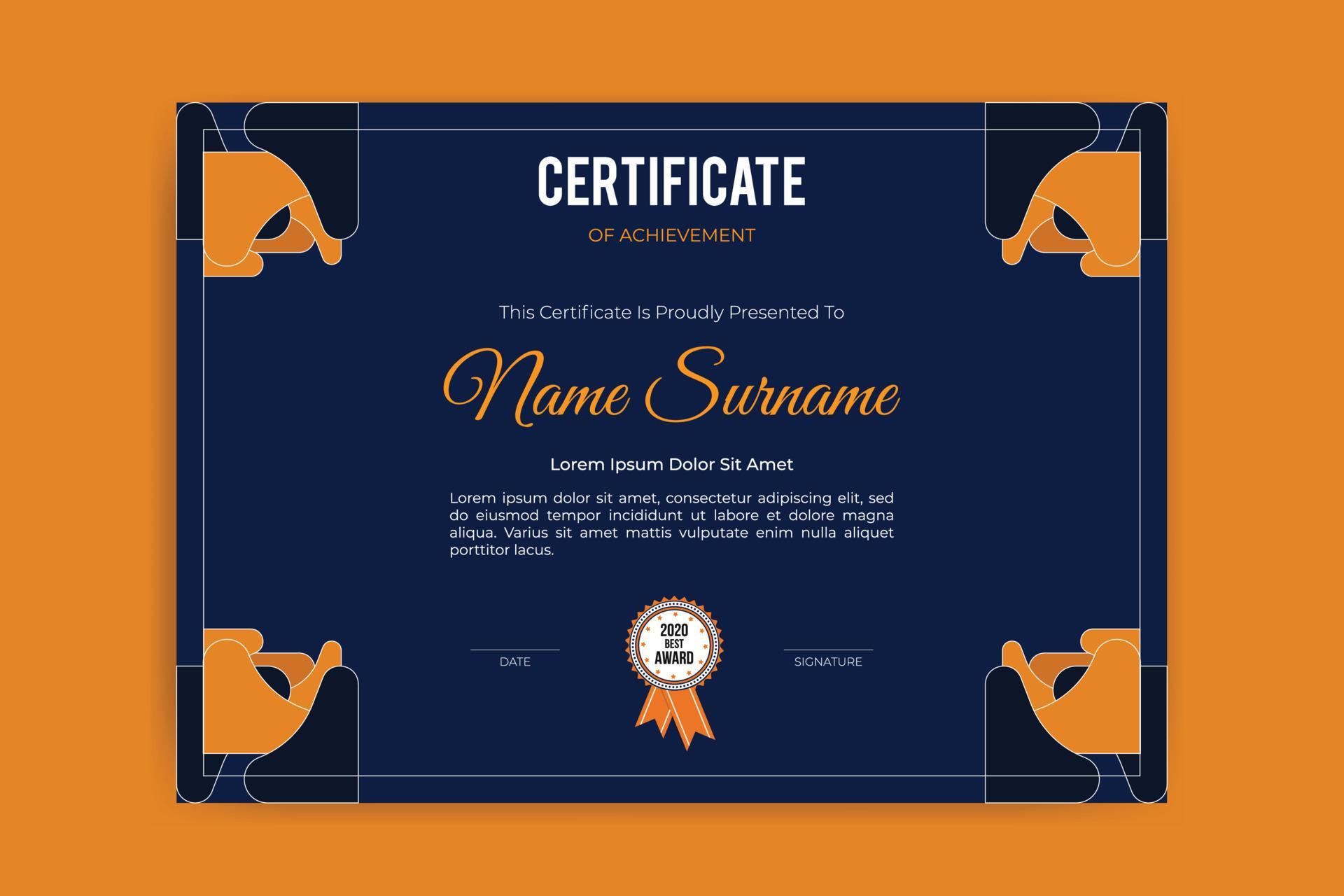 Modern abstract certificate design vector template 4719810 Vector Art