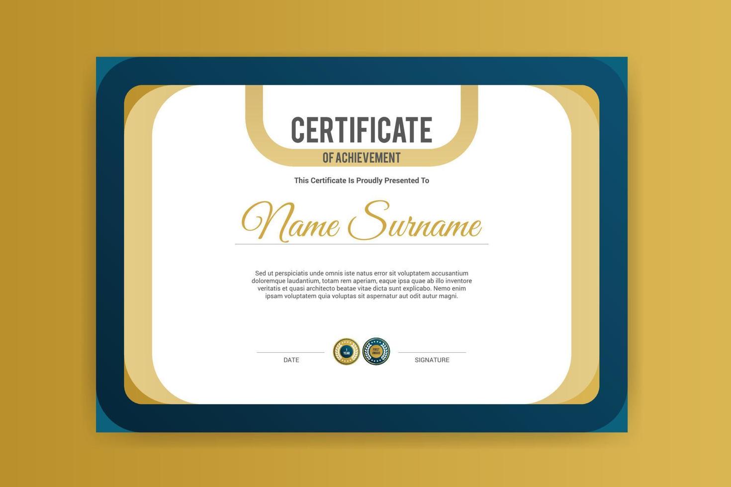 Elegant theme for certificate border template vector