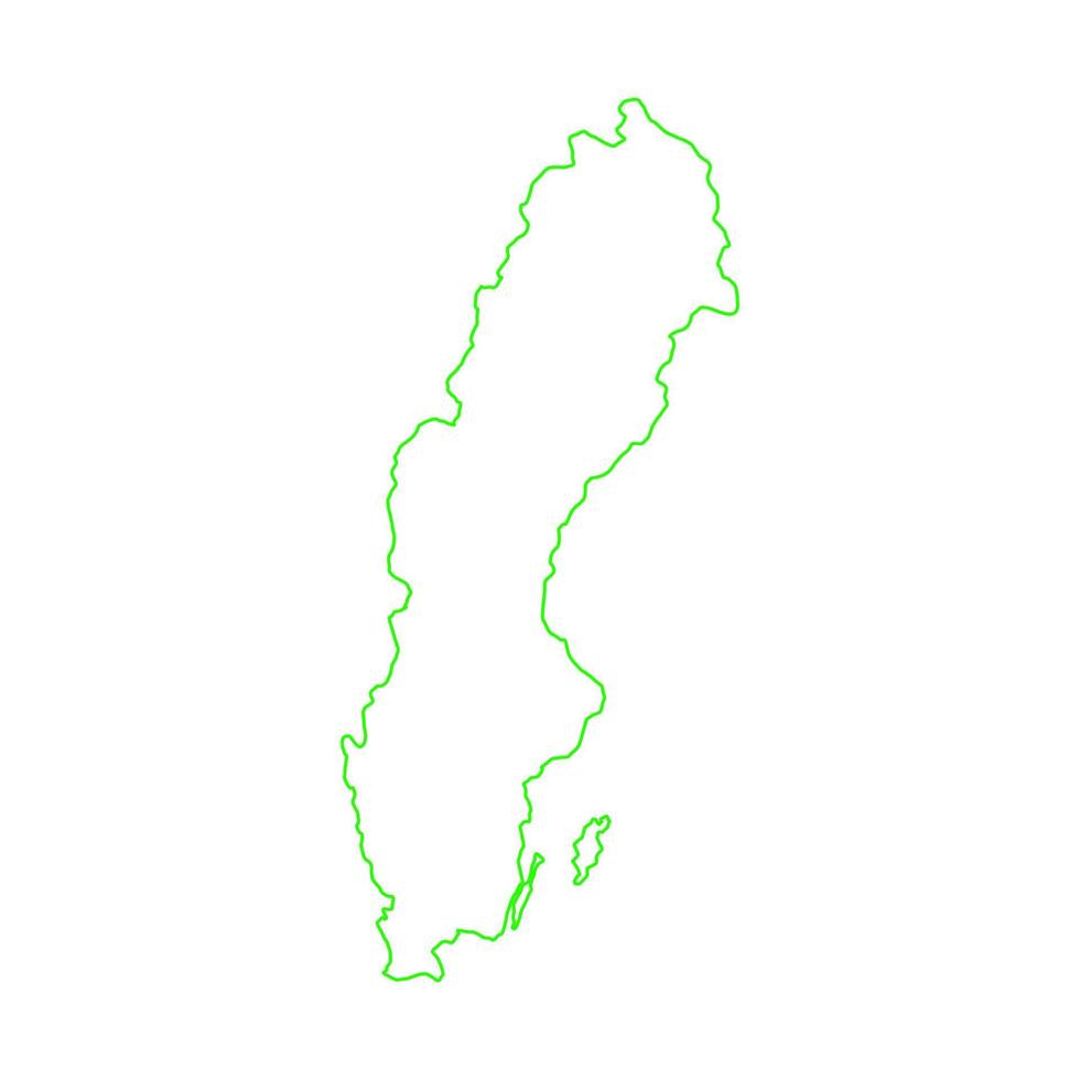 Sweden map on white background vector