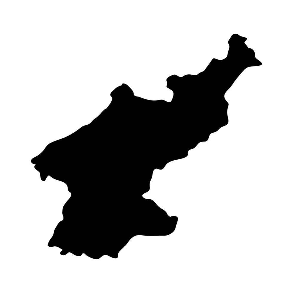 mapa de corea del norte sobre fondo blanco vector