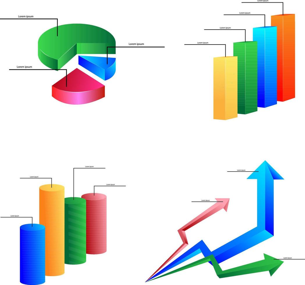 Info Graphic chart set vector