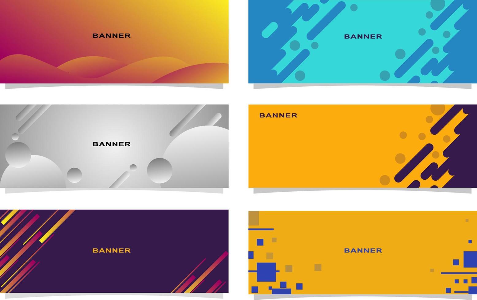 Abstract Banner set vector