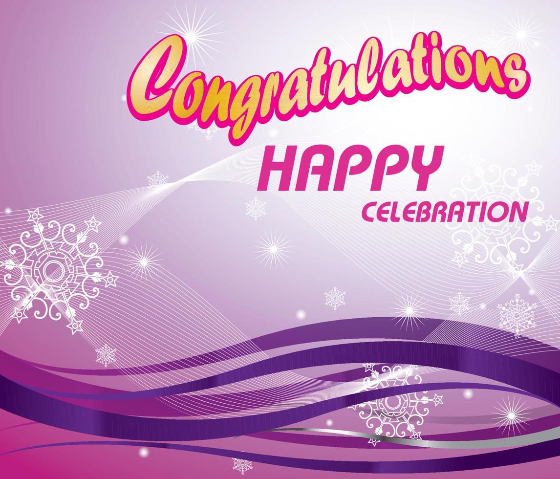 Congratulations greeting card lettering template vector