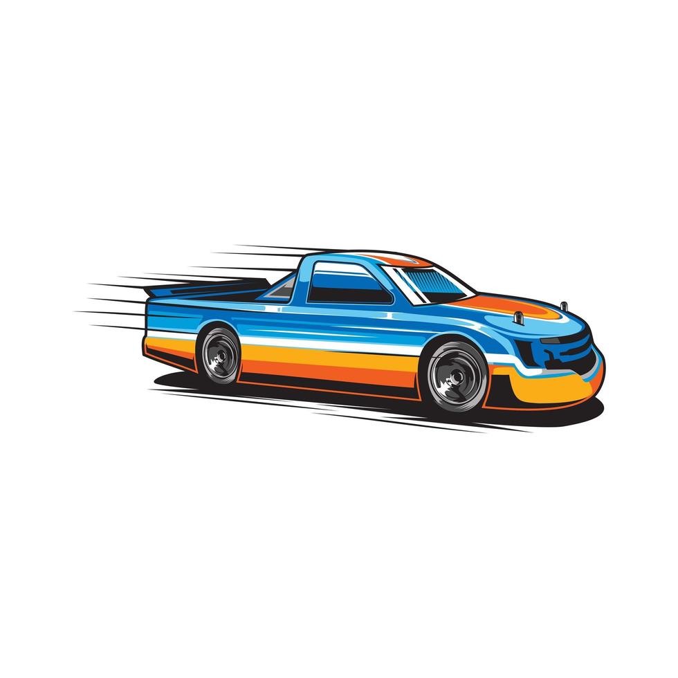 pickup truck illustration vector