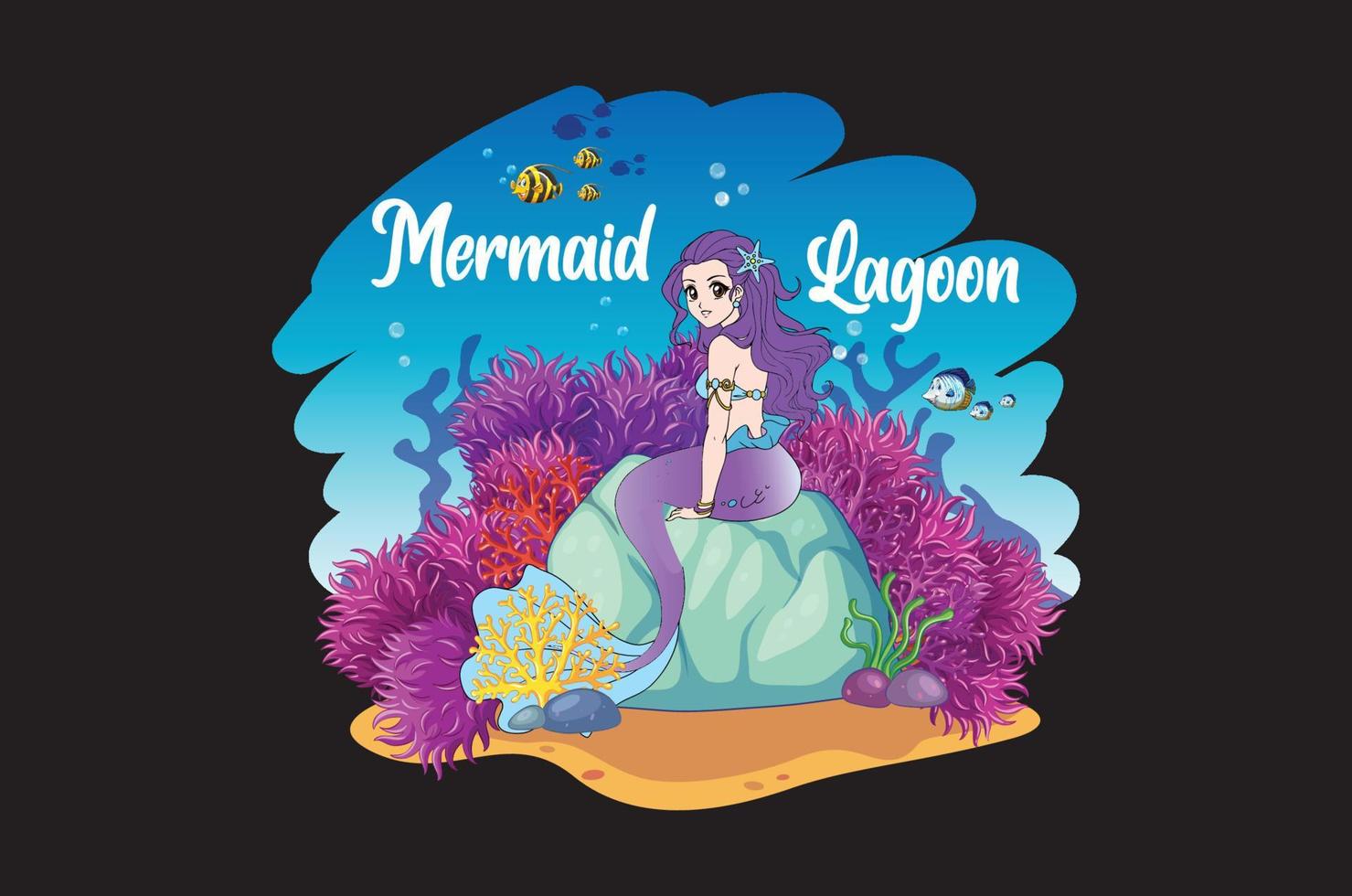 diseño de camiseta de sirena simon vector