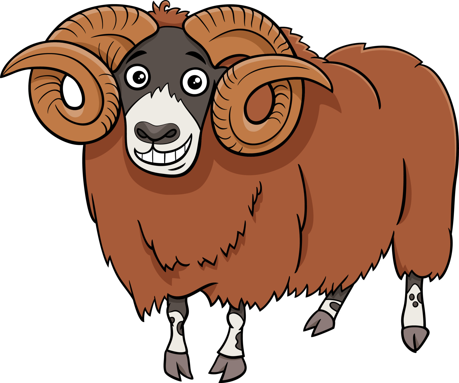 funny ram farm animal cartoon character 4720528 Vector Art at Vecteezy