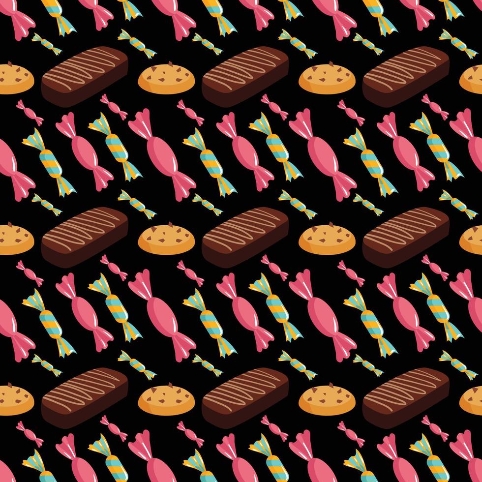 Chocolate Seamless Pattern Design vector