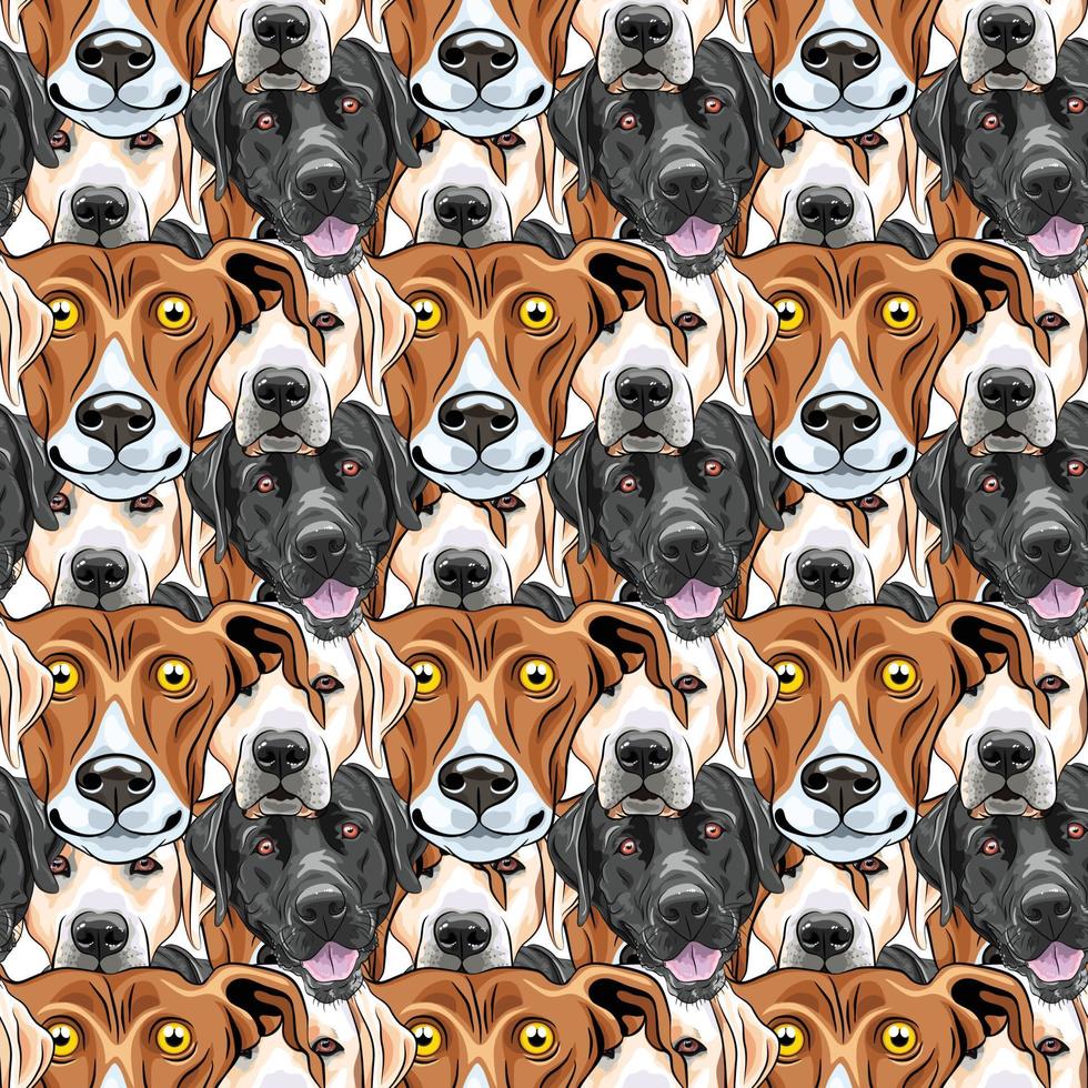 DOG Seamless Pattern Design vector