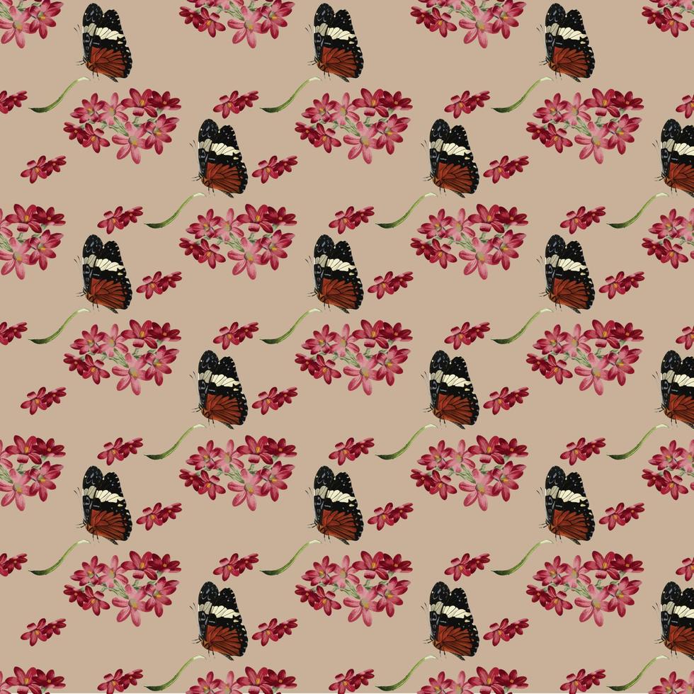 Butterfly Seamless Pattern Design vector