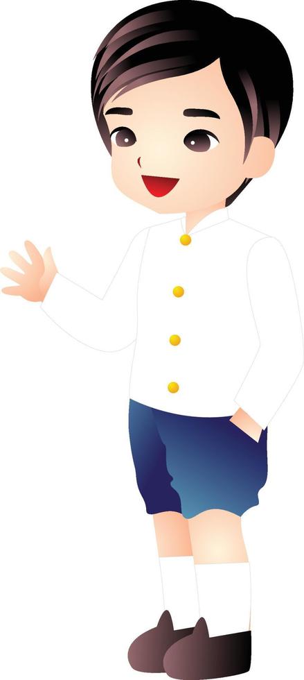 niño, vector, caricatura, clipart, kawaii vector