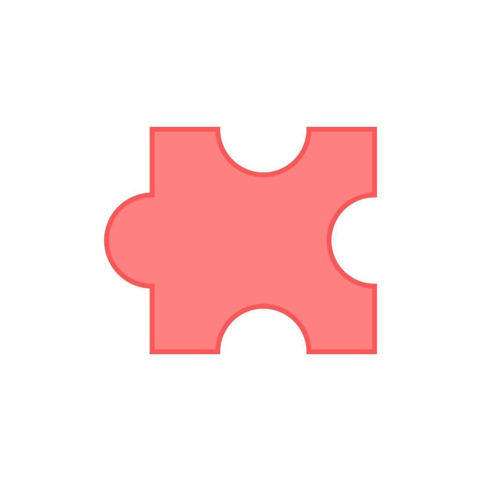 Jigsaw puzzle icon. Jigsaw puzzle piece vector or clipart.